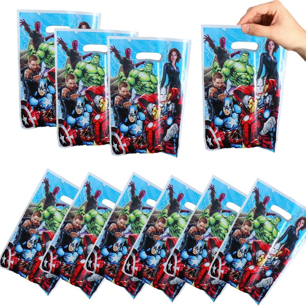 Description Picture 4 of itemHulk Iron Super Hero Baby Shower Party Favor Gift Bags Candy Bag Handle Gift Bags Hulk Captain Birthday Party Decoration