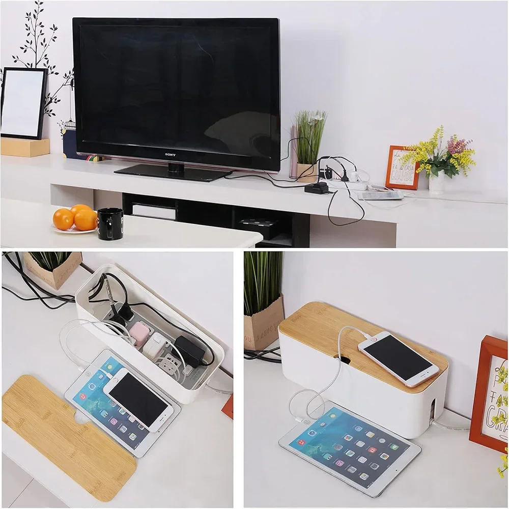 Cable Storage Box for Extension Cord Power Stripe 1