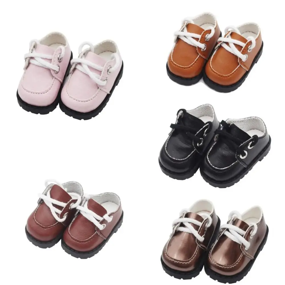 Shoes Doll Doll PU Leather Shoes Mini Clothes Toys PU Leather 1 Pair Miniature Shoes Mini Lightweight Dress Up Shoes Body Dolls