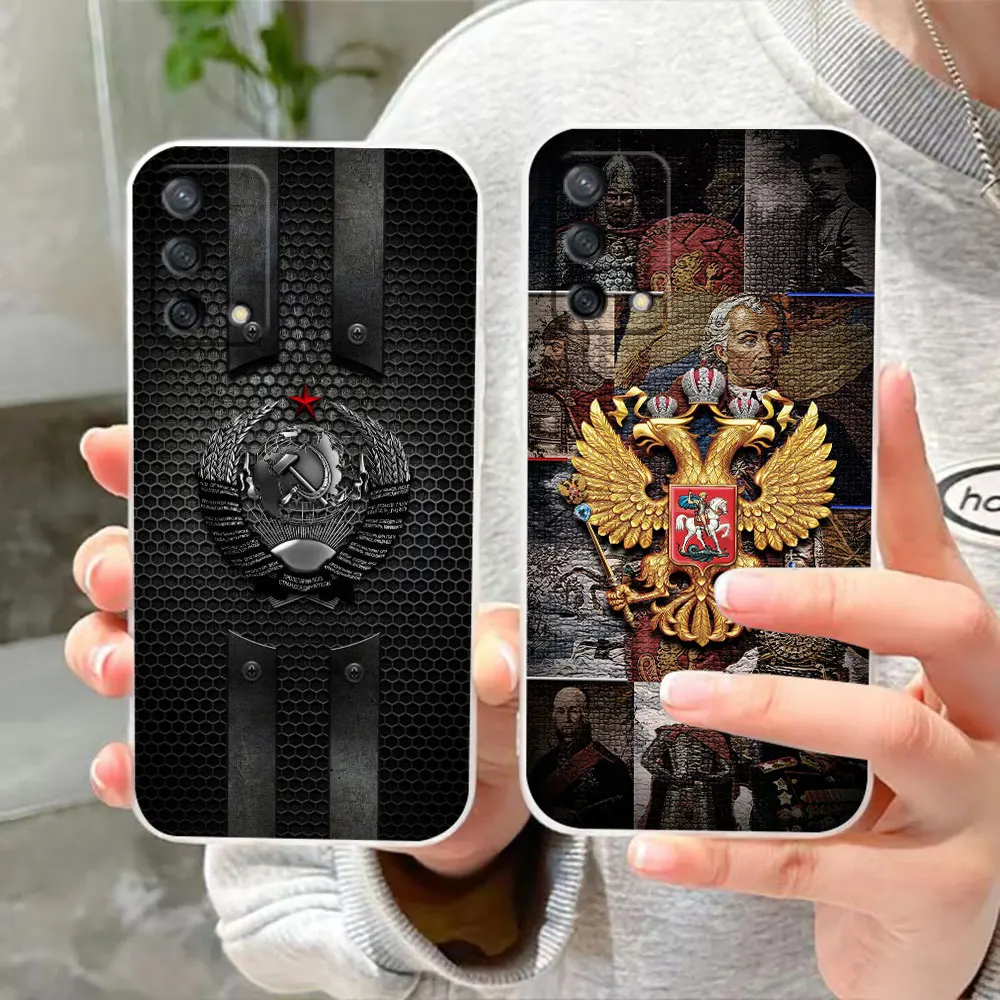 

Vintage USSR CCCP Badge Clear Phone Case For OPPO A97 A96 A95 A94 A93 A92S A74 A72 A57 A55 A54 A32 A15 5G Case Funda Shell Capa