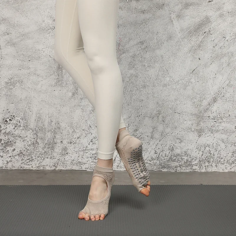 Five Toed Yoga Socks Women Half Toe Pilates Socks