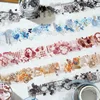 Mr. Paper，Retro Butterfly Flower Theme Stickers, Decorative Scrapbook Notebook Photo Frame Diary DIY Stickers, 200cm/roll 1