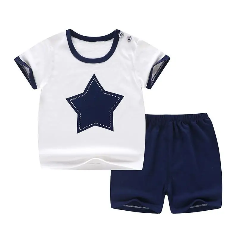Brand Clothes Toddler Sets Summer Tees + Shorts Casual Suit 0 1 2 3 4 Years Old Kids Clothing Boys Girls Two Piece Set Baby Sets baby outfit matching set Baby Clothing Set