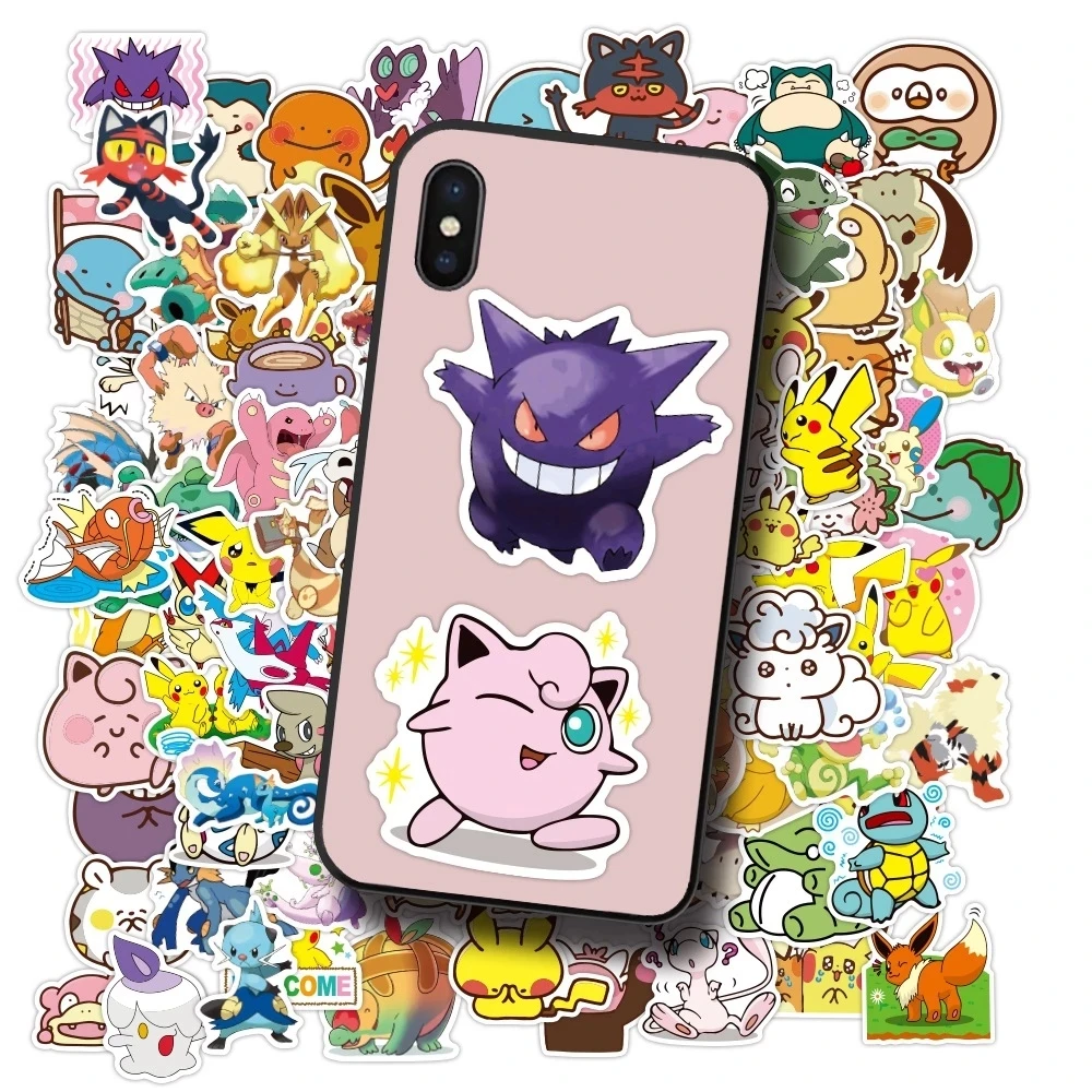 50/100Pcs Kawaii  스티커  전화 노트북 오토바이 자동차 스케이트 보드 데칼 방수 스티커 클래식 아이 장난감