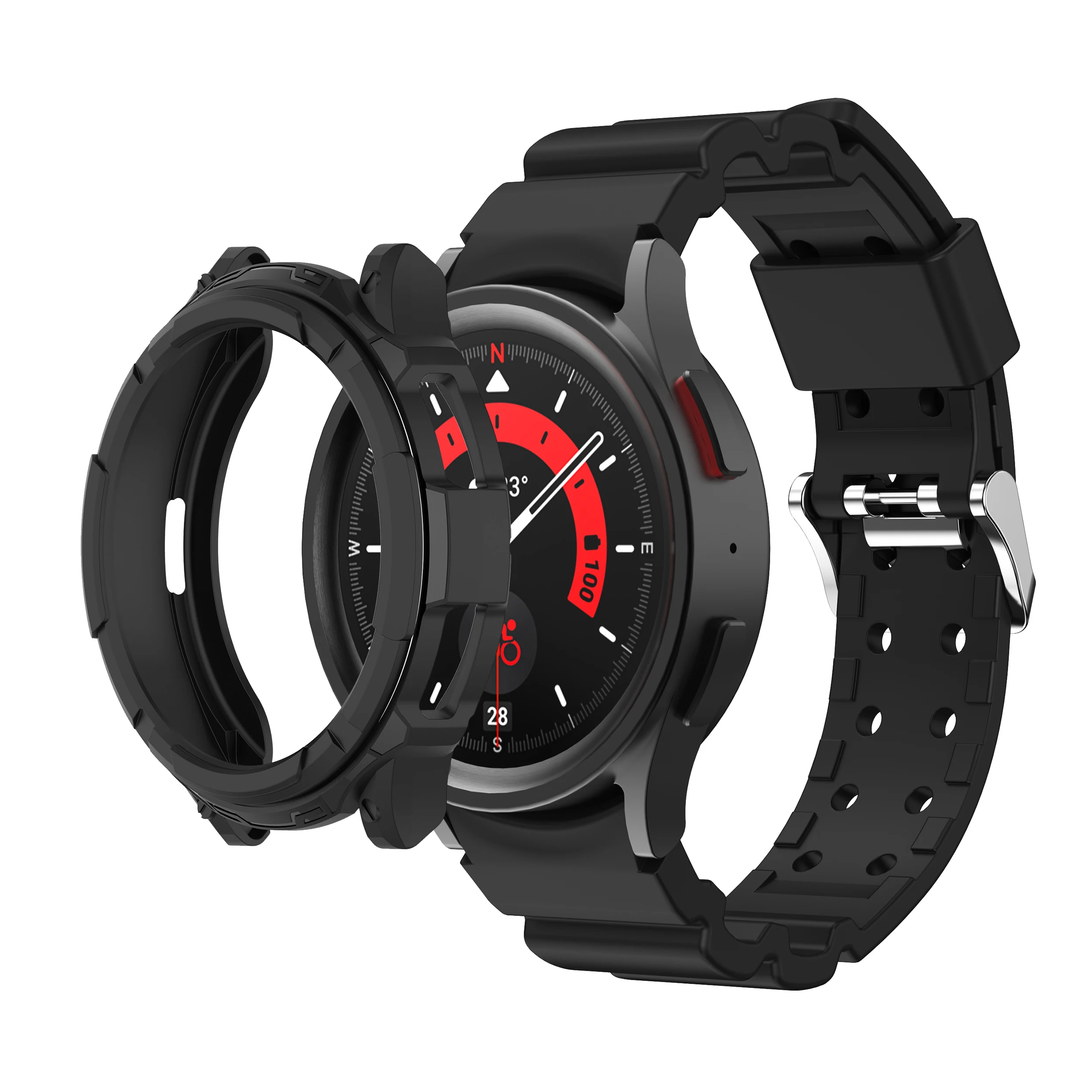 Silicone Strap and Protective Case Cover for Smartwatch Modification Kit