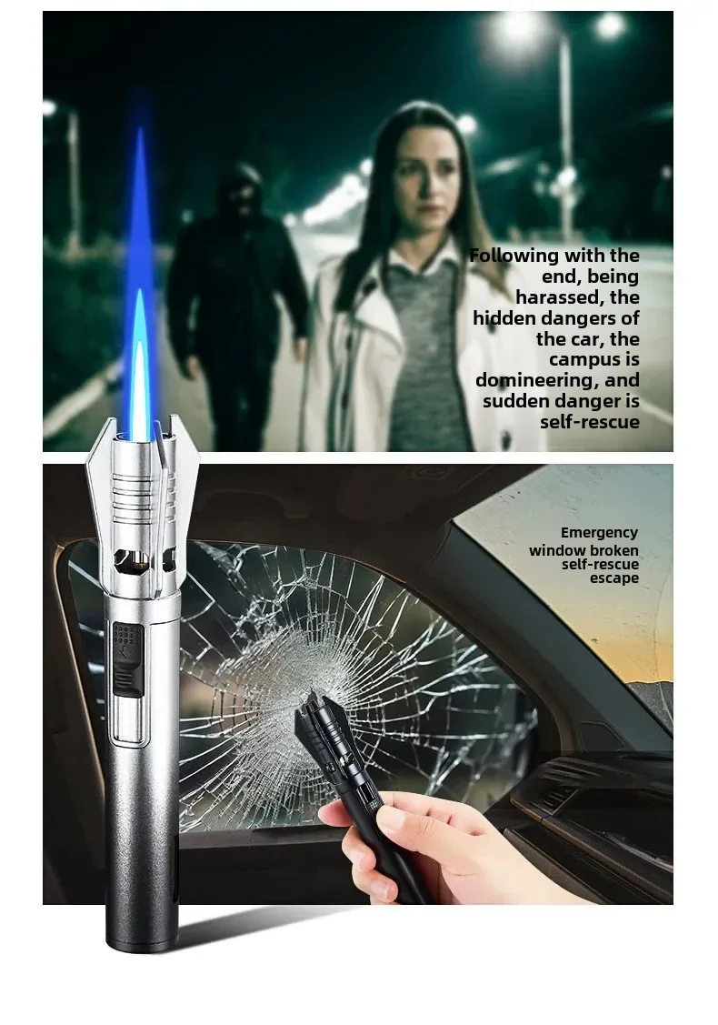 2025 Planet Lightsaber Butane Gas Lighter 360° Use Metal Outdoor Windproof Turbine Torch Jet Lighter Gun BBQ Welding Cigar Tool
