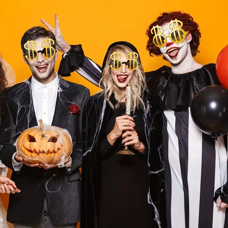Lustige Casino-Party-Fotobooth-Requisiten, Brille mit Dollar-Schild-Design für Kindergeburtstage, Anzieh-Events, Feier, Unterhaltung – Detail 4