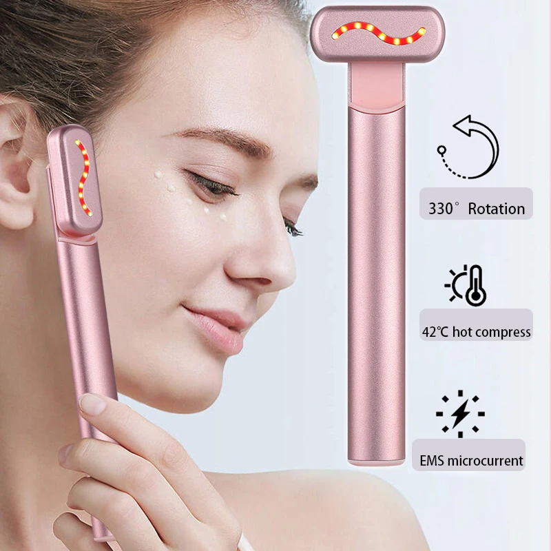 Microcurrent Eye Beauty Device Vibration High Frequency Constant Temperature Red Light Eye Care Eye Massage Stick Dilute Eye Bag
