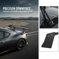 GT Wing car spoiler, 110 cm universal spoiler with single deck, adjustable lightweight aluminum, car rear spoiler wing, racing spoiler BGW/JDM drift black 2
