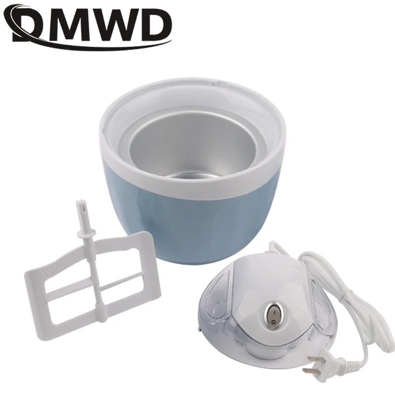 DMWD MINI Automatic DIY Ice Cream Maker Milkshake Icecream Machine Cool Fruit Dessert Sorbet Freezer Milkshake Blender 500ml