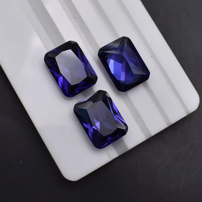 Natural Tanzanite Blue Rectangular Cut 10X14MM 10.50ct Sri-Lanka VVS Loose Gemstone