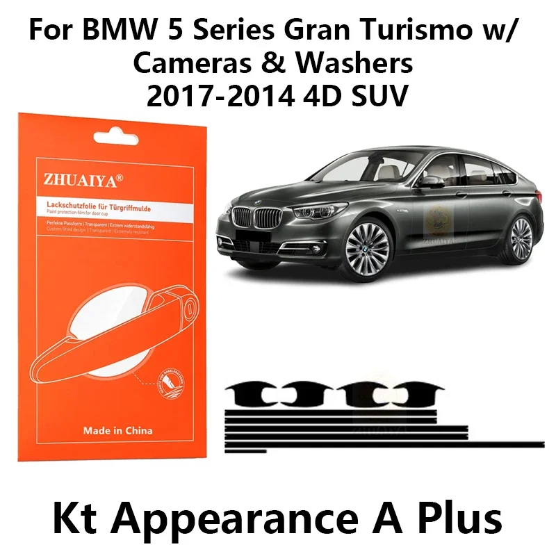 

Защитная пленка ZHUAIYA для краской дверной ручки, ТПУ PPF для BMW 5 серии Gran Туризм с камерами и шайбами 17-14
