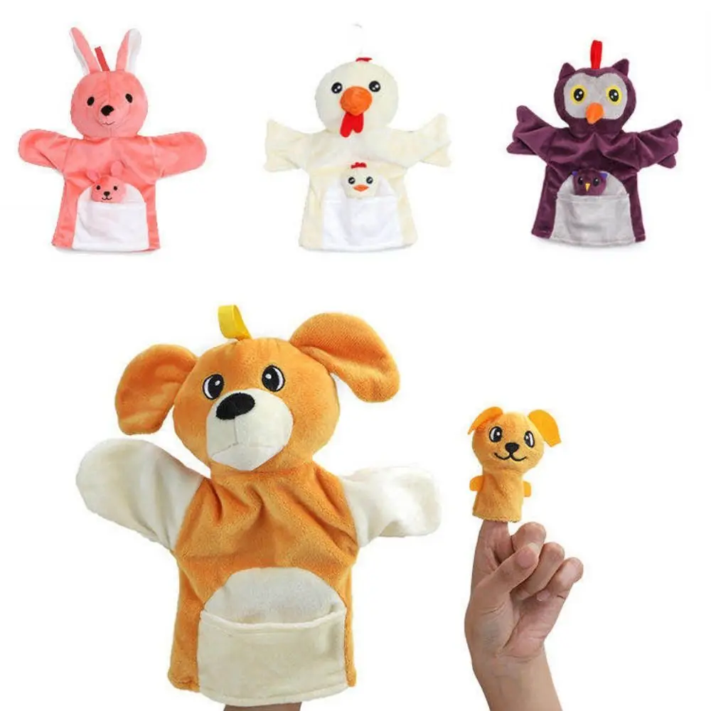 

Plush Children's Hand Puppet Cognition Dog Penguin Animal Puppet Rabbit Chick Doll Toys Bedtime Story Telling