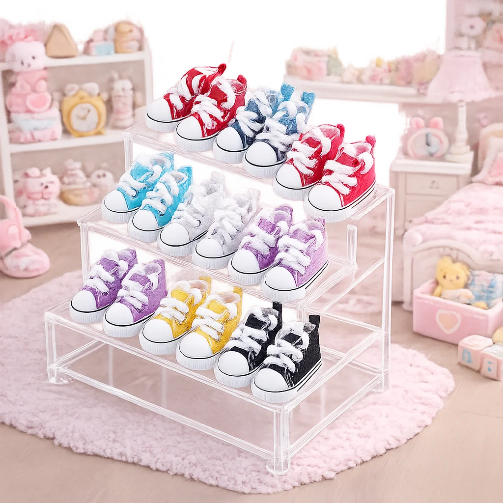 Accessories Accessories For Children 1/6 Mini Shoes 5cm Shoes Canvas Shoes Shoes Sneakers