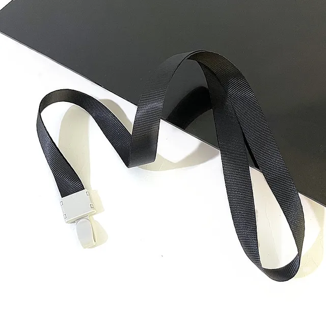 Cheap Transparent Credential Badge Holder Lanyard for Business Meeting Visiting Hang Pass Tag ID Card Candy Color Protector Case Black Lanyard