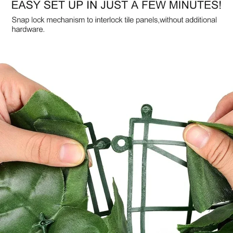 1/2/3PCS Fake Plants Green Leaf Fence Panels Faux Privacy Fence Screen for Home Outdoor Garden Balcony Decoration Grass