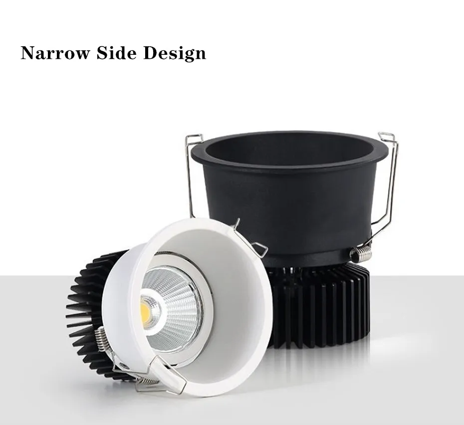 Dimmable Led Downlight Spotight Embedded Led Spot Ceiling Light Anti Glare For Living Room Bedroom Kitchen Lighting AC90-265V bathroom downlights