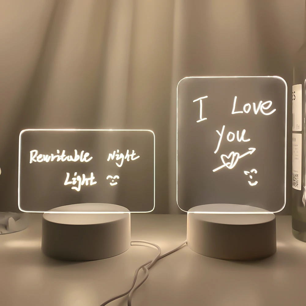 Note Board Creative Led Night Light Usb Message Board Holiday Light 