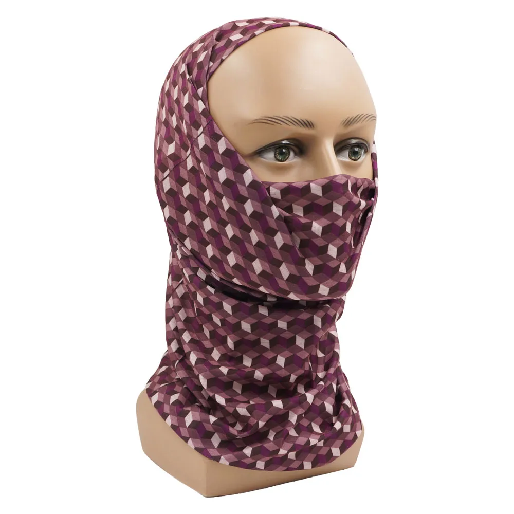 Women Dots Plaid Hair Bandana Breathable Undercap Bandanas