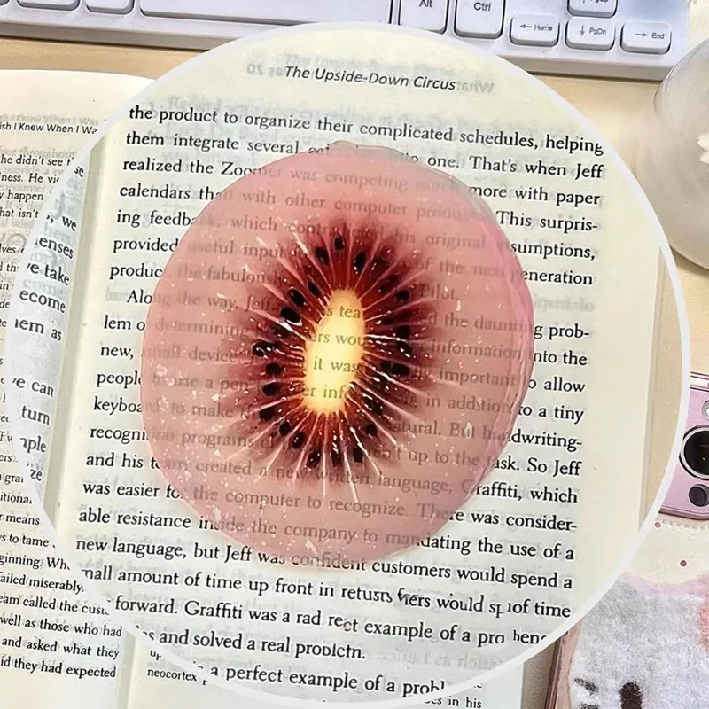 Creative Fruit Slice Bookmark - Simulation Design for Reading & Photo Props, Cute Stationery Gift with INS Style Aesthetic
