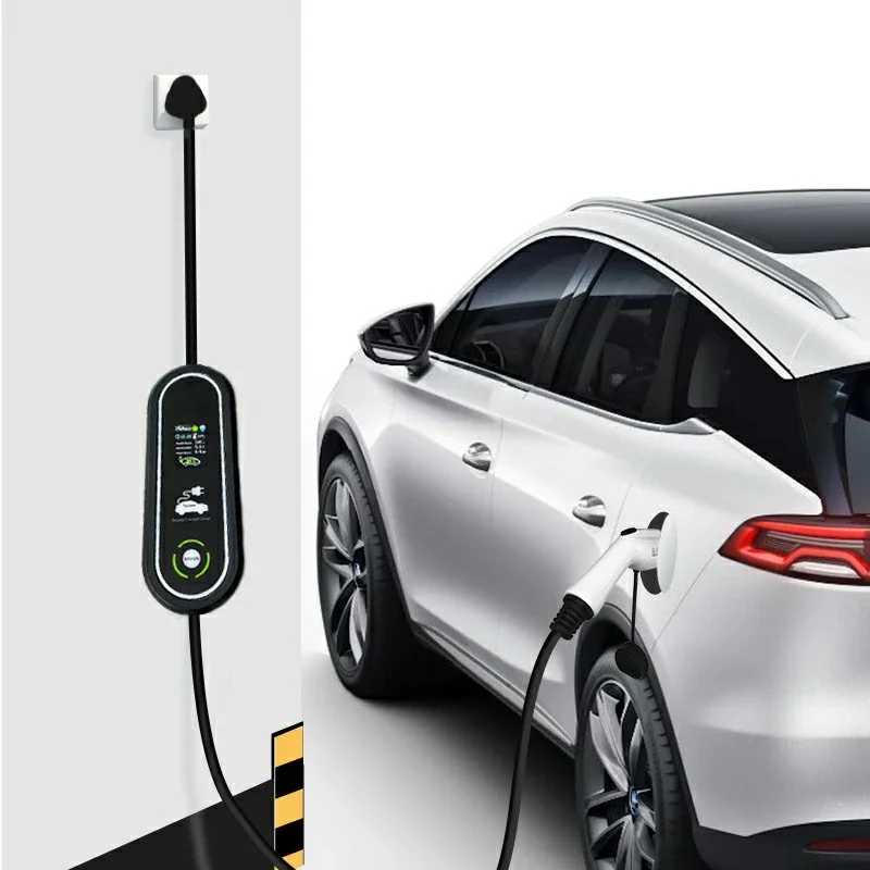 Portable EV Charger EV Charger GB/T 220V 3.3kw 16A EVSE Charging Cable GBT EU Plug Controller Wallbox for Electric Car