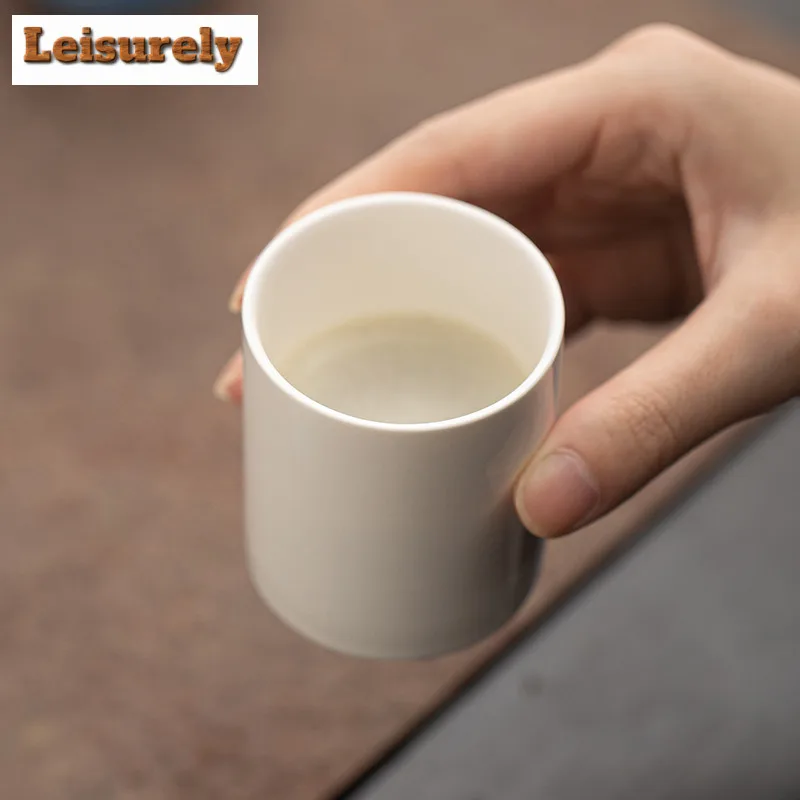 80ml White Porcelain Matcha Teacup Elegant Tea Bowl Jug Tea-tasting Fragrance Cup Chazhan Master Cups Household Tea Services