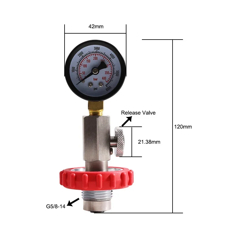 6000Psi Air Tank Testing Pressure Gauge Valve High Pressure Filling Station with