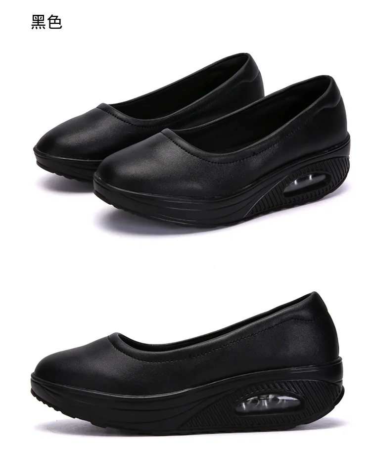 White Sexy Loafers Women's Black leather Platform Slip on Shoes for Women New Spring WhiteSpring Casual comfortable Flats Shoes