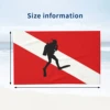 Scuba Diver Flag Beach Towel Quick Drying Dive Diving Super Soft Microfiber Bath Sauna Towels 3