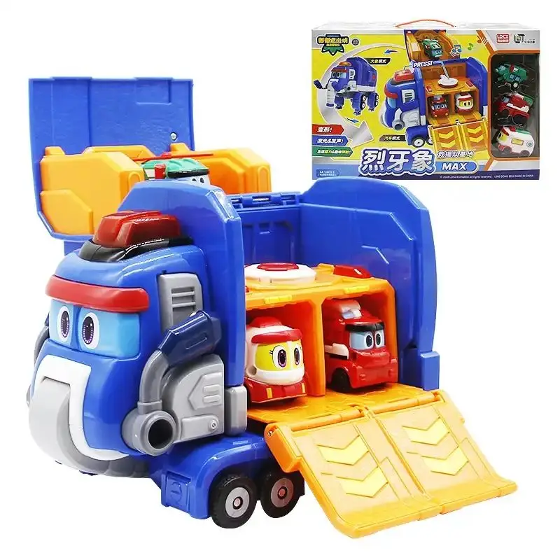 

New Gogo Dino Transformed Toy Elephant Rescue Base With Sound Transformation Technical Elephant Rescue Car Kid Children Toy