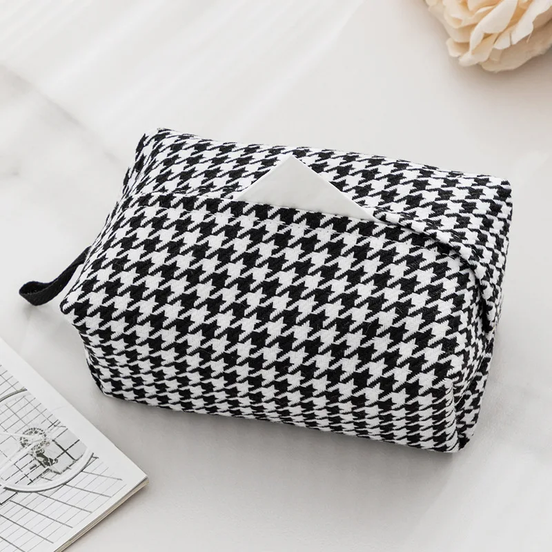 Can Be Hung Creative Modern Light Luxury Style Home Fabric Tissue Box Living Room Desktop Napkin Cover Tissue Bag Tissue Box 3