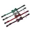 Christmas Bowknot Cat Small Dog Collar with Bell Plaid Snowflake Adjustable Breakaway Pet Puppy Kitten Buckle Necklace 4