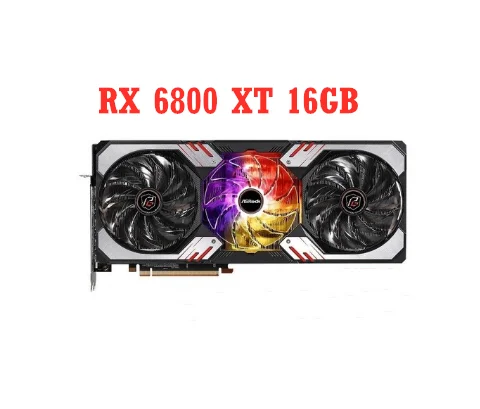 JIESHUO AMD RX 6800XT 16GB Three-fan Video Graphics Card Desktop