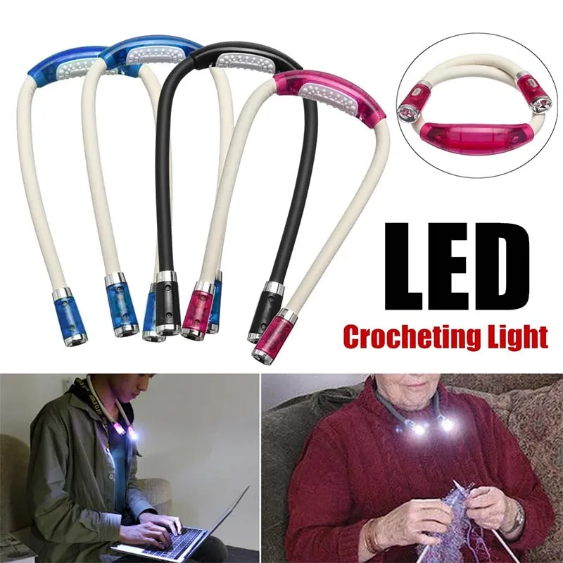 Book Light Flexible Handsfree Led Neck Light Hug Reading Lamp Novelty Led Night Flashlight book light