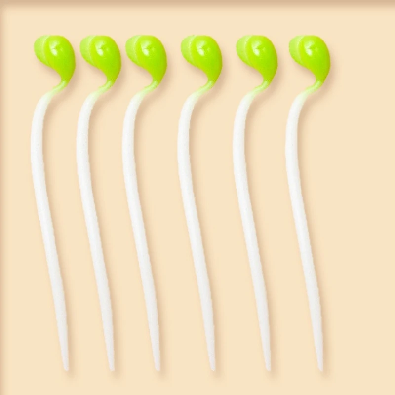 

10pcs Elastic Stress Relief Toy TPR Bean Sprouts Stretch Simulation Yellow Bean Sprouts DIY Decompression Pull Sprouts Toys