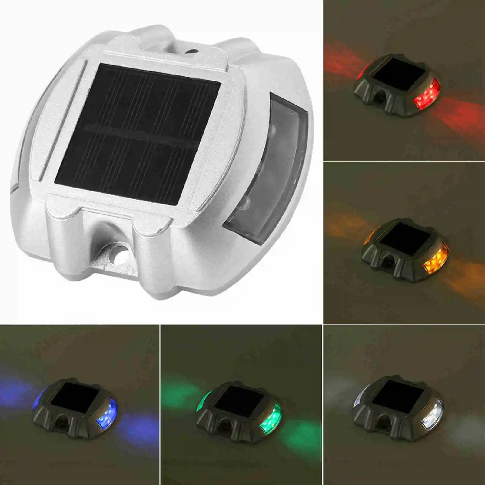 Casting Aluminum Solar Power Water Resistant 6 LED Lamp Wireless Outdoor Road Driveway Pathway Light Outdoor Light Road Lamp