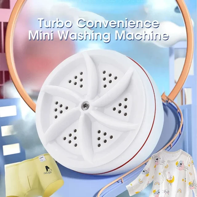 Mini Washing Machine USB Rotating Turbine Portable Washing Machine For Socks Underwear Wash Dishes For Travel Home Business Trip 1