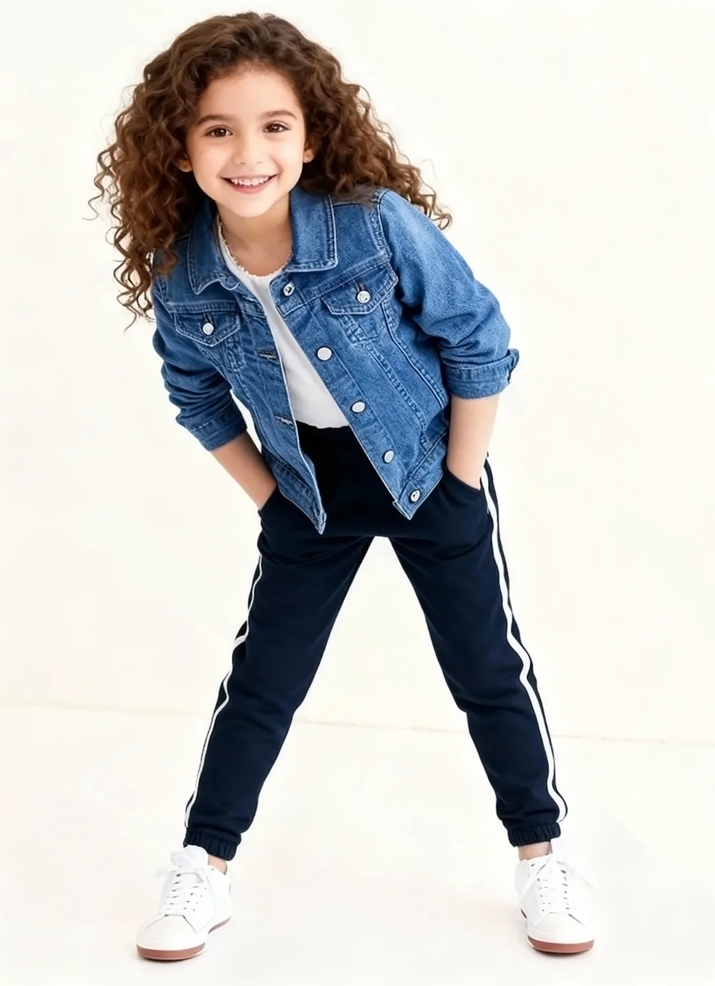 Girls' Denim Jacket Spring Autumn Outdoor Pockets Children's Jeans Coat Casual Kids' Outerwear - 2