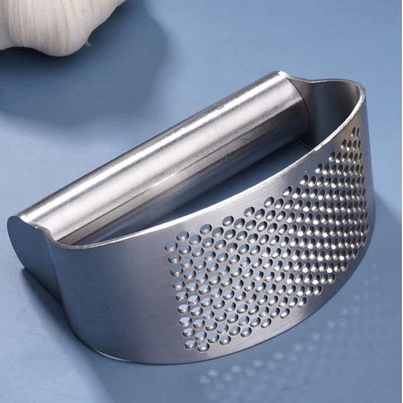 Stainless Steel Manual Garlic Press Ginger Crusher Squeezer Masher Multi-Function Handheld Grinding Slicer Kitchen Accessories