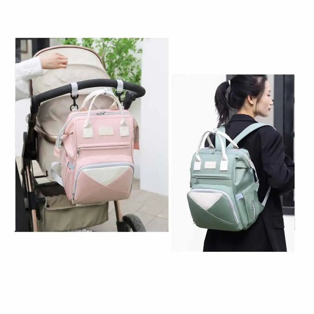 Nylon Mommy Bag Large Capacity Multifunctional Diaper Bag Backpack Waterproof Insulated Pockets Maternity Travel Bag Women