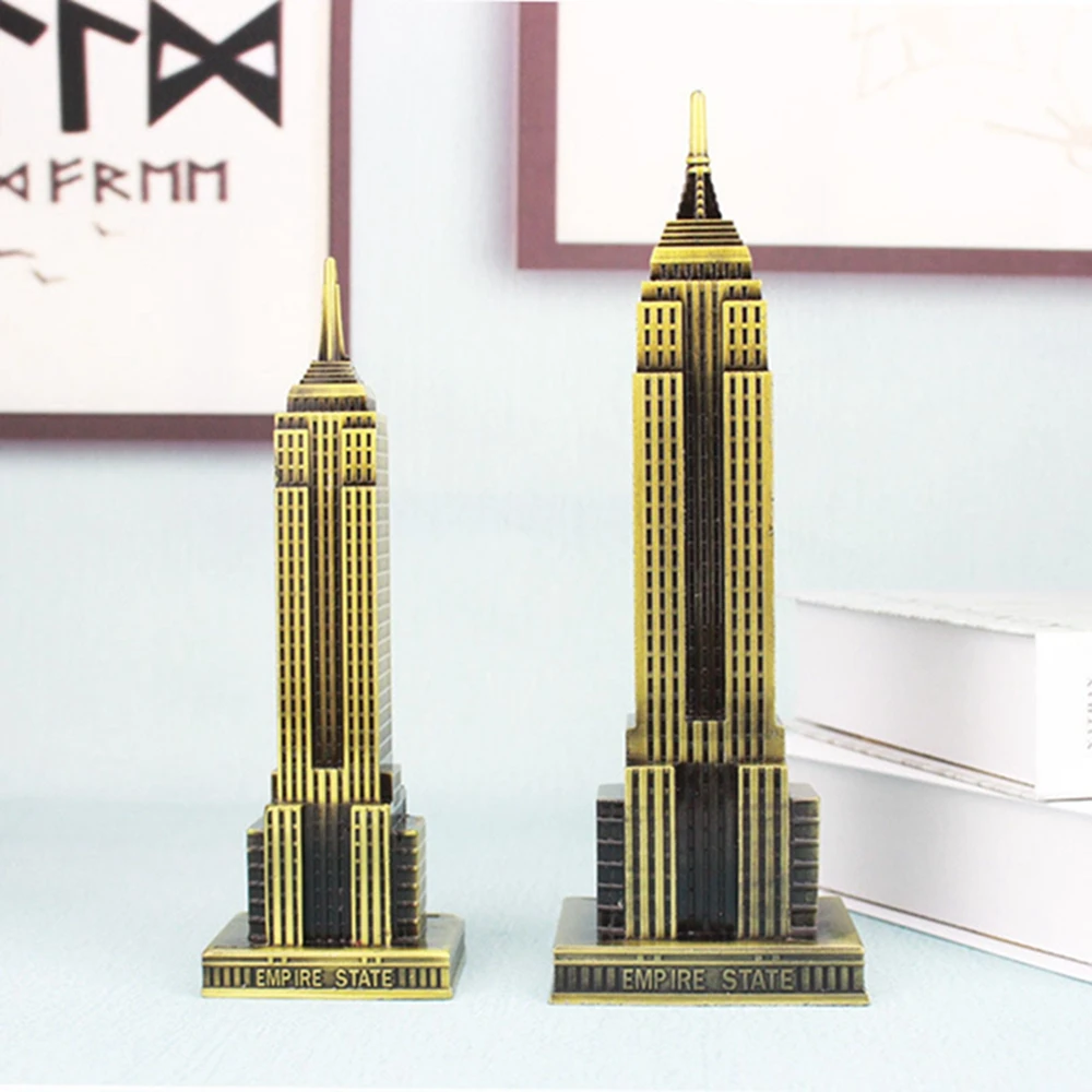 

New York Empire House Metal Crafts, Creative Gift, Building Model Swing