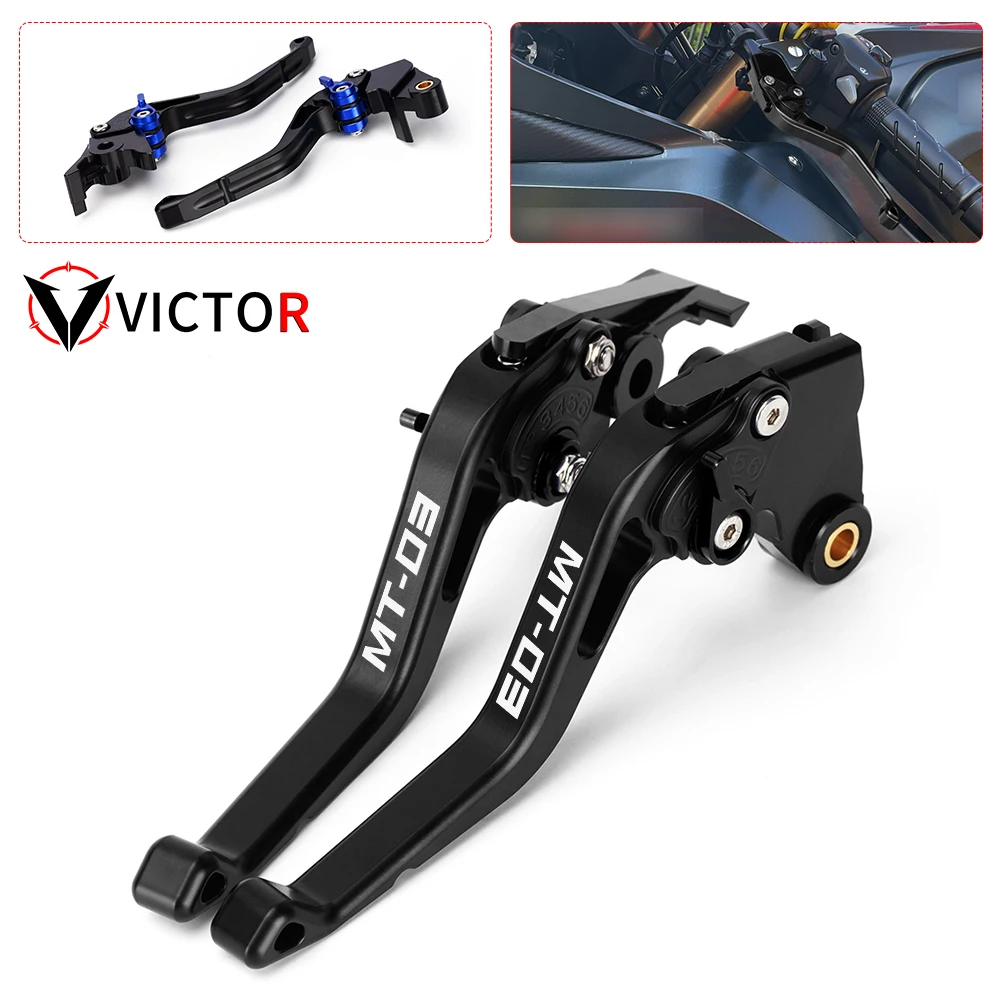 

MT03 Motorcycle Accessories CNC Enlarge Extendable Brake Clutch Lever For YAMAHA MT 03 MT-03 2018 2019 2020 Handle Brake Clutch