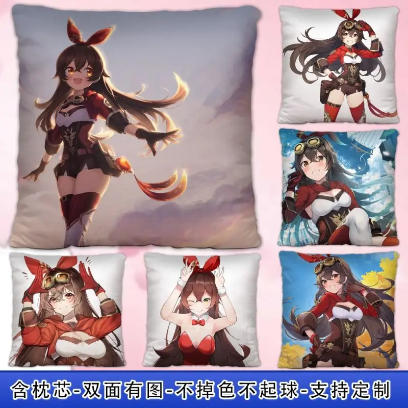 

Genshin Impact Ambe Pillowcase for Pillows Cute Cartoon Game Girl Throw Pillow Cover Decorative Pillows for Bed 45x45 Aesthetics