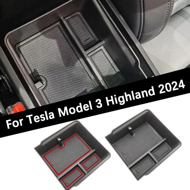 for Tesla Model 3 Highland 2024 Center Console Armrest Storage Box  Organizer Tray Auto Interior Accessories - AliExpress