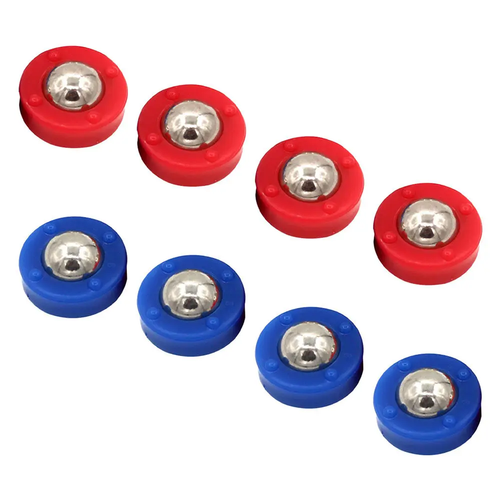 8Pcs 셔플보드 퍽 롤링 비즈 빠르고 부드러운 슬라이드 테이블탑 게임 액세서리 실내용 스틸 플라스틱 교체 롤러