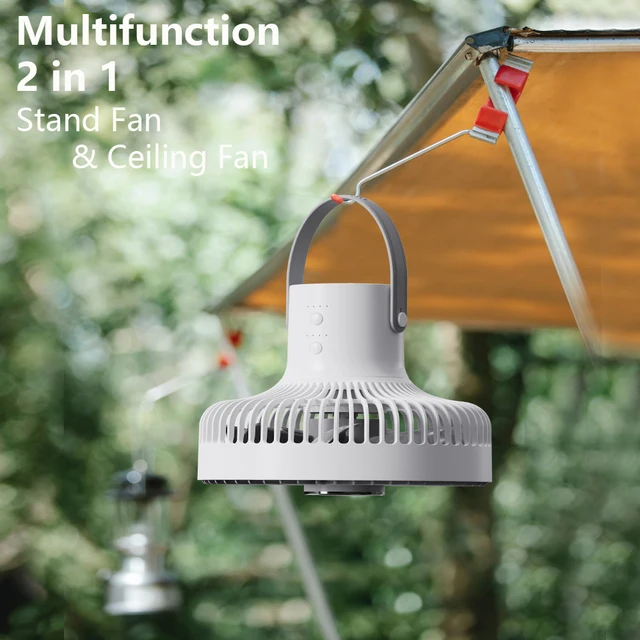 10000mAh Rechargeable Camping Fan with Night Light Nature Hike Usb Fan  Remote Control Wireless Ceiling Fan Circulator Camping 3
