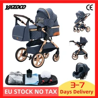 Nouvelle poussette bébé 3 en 1 poussette multifonctionnelle facile à plier voyage Portable landau siège de sécurité norme ue 1