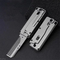 Multi-function EDC Utility Window Breaker Titanium Alloy Folding Comb Replaceable Comb Outdoor Camping Hunting Survival Tool 1