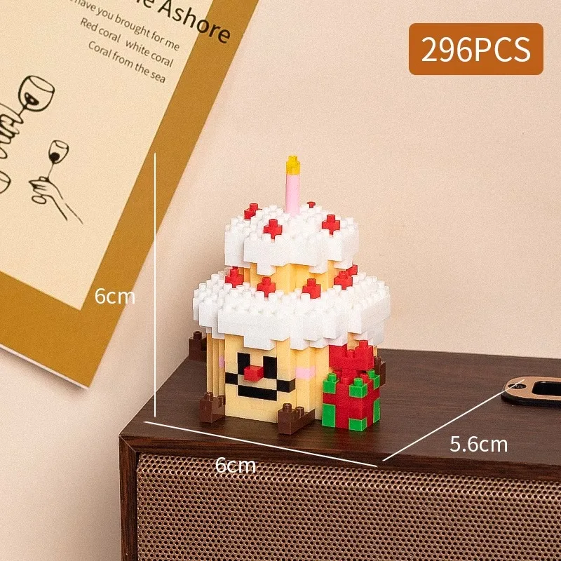 thumbnail image 1 of Diseño de alimentos, mini juguetes de bloques de construcción, apilamiento de frutas, decoración de escritorio, colección, collage, modelos lindos, regalos de Navidad, 1 of 5