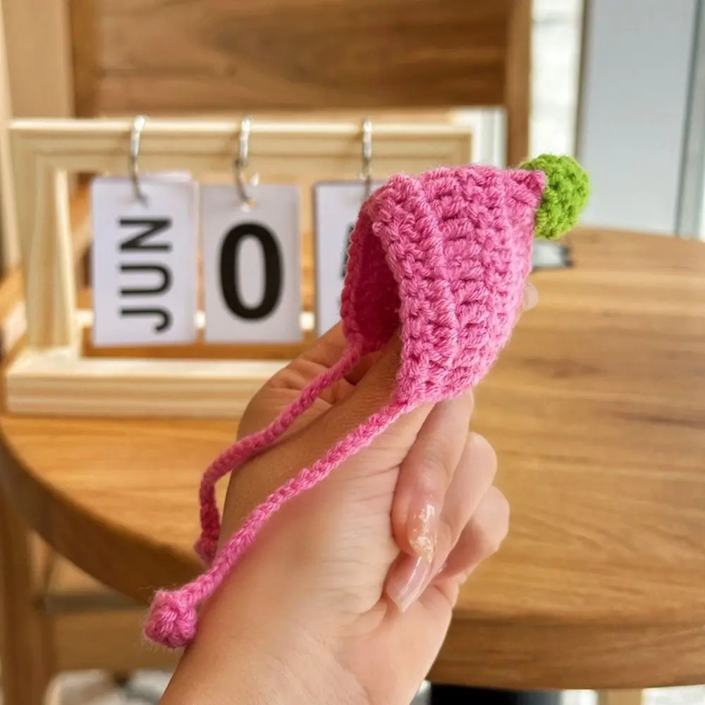 New Fashion Knitted Hat Candy Color Cute Animal Doll Hat Mini Doll Accessories for 10cm Cotton Dolls